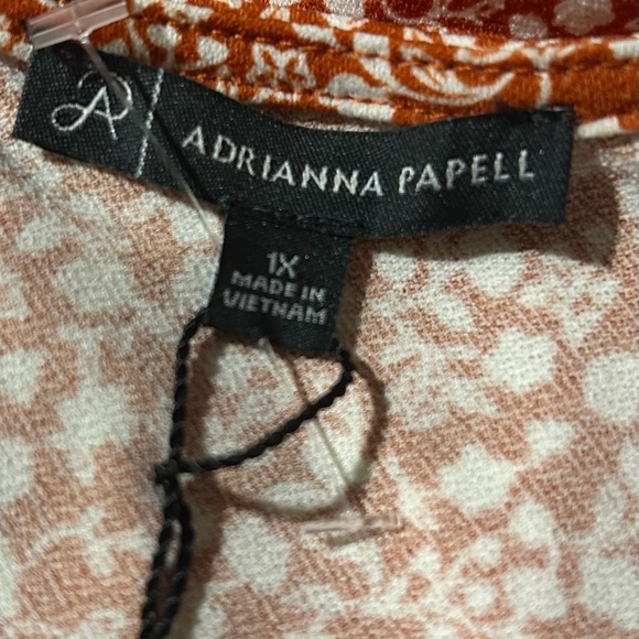 Adrianna Papell Stretch Plus Floral Print Tunic Top Blouse Women's Size 1X  NWT - Picture 13 of 14